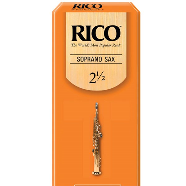 D'Addario Rico RIA2525 Soprano Sax Reeds, Strength 2.5 - 1 Piece